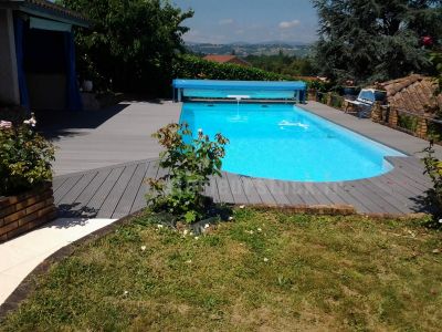 Terrasse composite grise